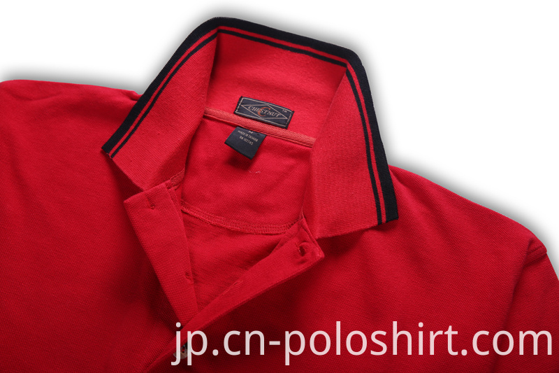 Red Color High Quality Mens Custom Polo Shirt